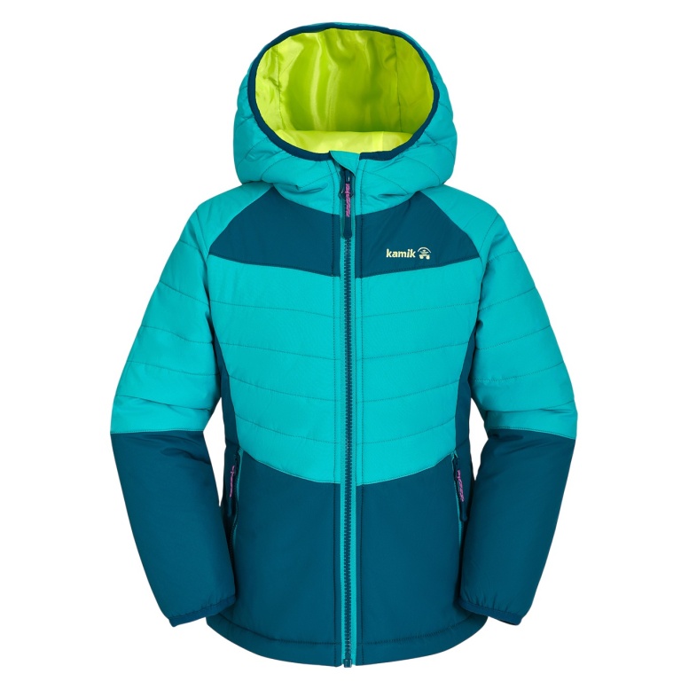 Kamik All-Season Jacket Celeste (windproof, reflective) aquamarine/ocean blue girls